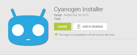 CM PlayStore CyanogenMod Installer rimosso dal Play Store Android