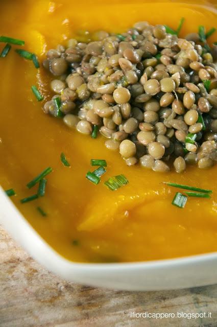 Crema di zucca con lenticchie di Castelluccio