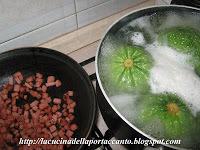 Zucchine tonde al gratin con sorpresa di tofu e pomodorini confit