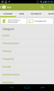 Nuova Sezione del Play Store dedicata a Chromecast