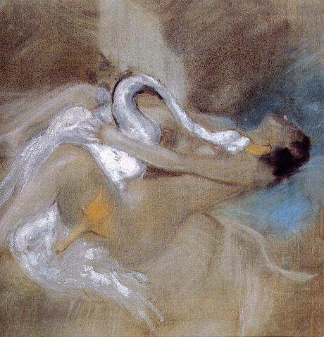 Giovanni Boldini Leda col cigno Olio su tela, 43 x 49, ante 1884 Collezione privata