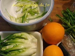 Insalata di puntarelle e arance bio all'olio di pistacchio