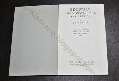 Beowulf: the monsters and critics, edizione 1958 appartenuta al prof. John Leyerle