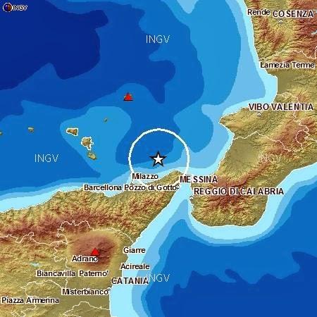 SCOSSA DI TERREMOTO TRA PATTI E MILAZZO