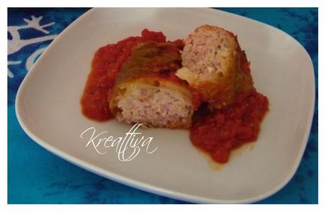 Involtini di verza con mortadella e delicapra