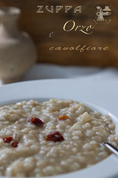 Zuppa d'orzo e cavolfiore 