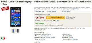 ePrice ribassa il prezzo del Nokia Lumia 1520
