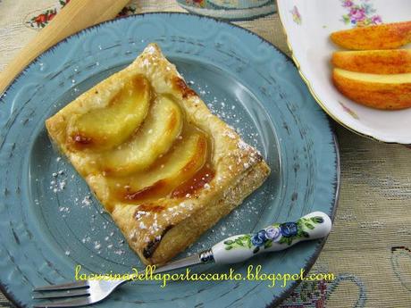 Delizie di pasta sfoglia alle mele con marmellata di marroni