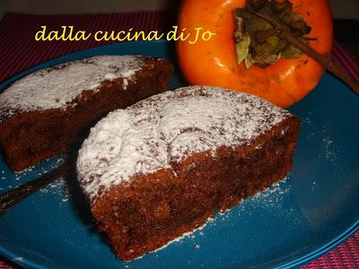 Torta di cachi e cioccolato