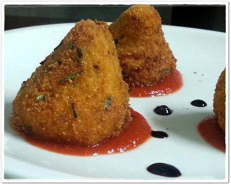 Arancini di Riso alla zucca con cuore di gorgonzola DOP