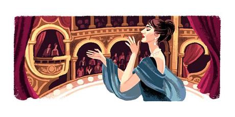 La Divina Maria Callas nel doodle di Google
