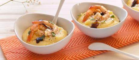 polenta gamberi aceto balsamico