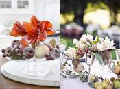 tablescape with fruits flowers