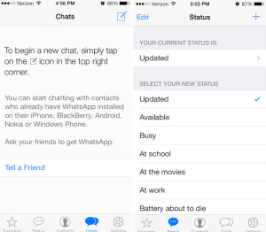 whatsapp ios 7