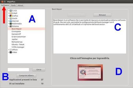 MajoPlus schermata Software