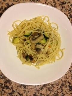 Spaghetti d'autunno (con funghi e zucchine)