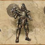 The Elder Scrolls Online, un artwork sulle armature pesanti degli Orchi, Argoniani e Khajiit