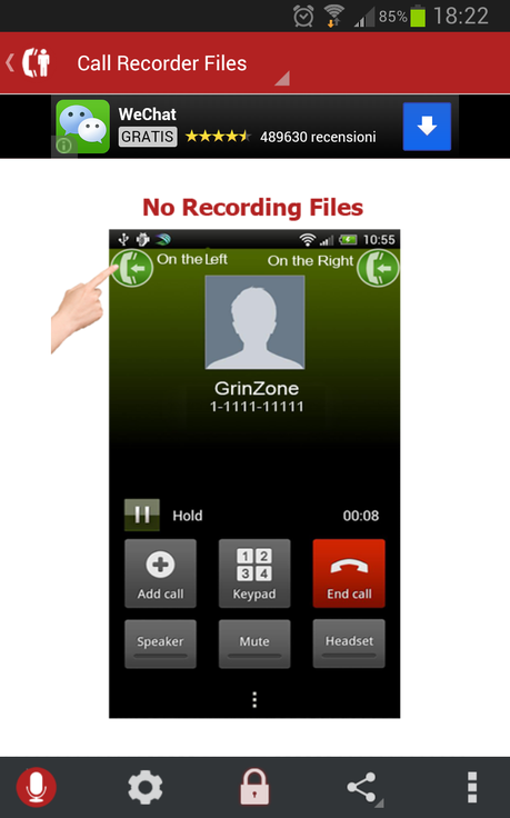 Incall recorder registrare le proprie telefonate!