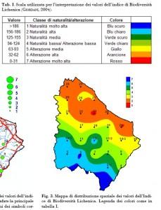 indice niodiversità lichenica provincia di chieti