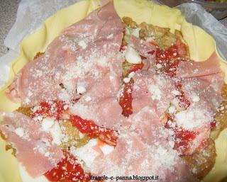 Rustico ripieno di melanzane,scamorza e prosciutto