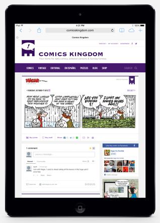 King Features lancia Comics Kingdom King Features Syndicate 