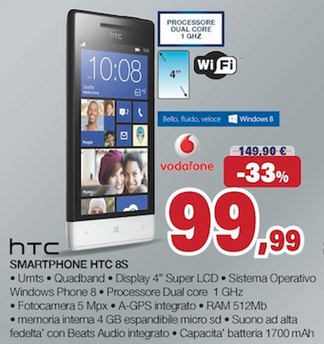 htc 8S offerta