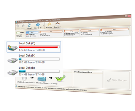 resize partition IM Magic Partition Resizer Pro 2013 Gratis: Gestire le partizioni su Windows facilmente