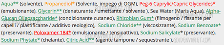 analisi INCI soluzione micellare lierac