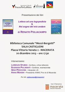 A Macerata, presentazione dei libri di Renato Pigliacampo