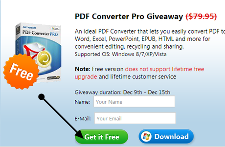 Immagine+3 Aimersoft PDF Converter Pro Gratis: Convertire PDF in Word, Excel, HTML e altri formati su Windows