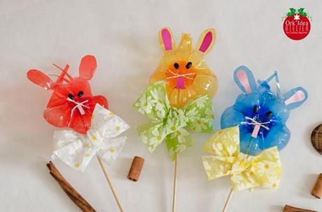 TUTORIAL IDEA REGALO: CONIGLIETTI RICICLANDO LA PLASTICA (Xmas Time) / DiY plastic rabbits