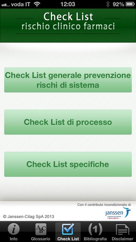 Checklist, l’app per la gestione del rischio clinico da farmaci