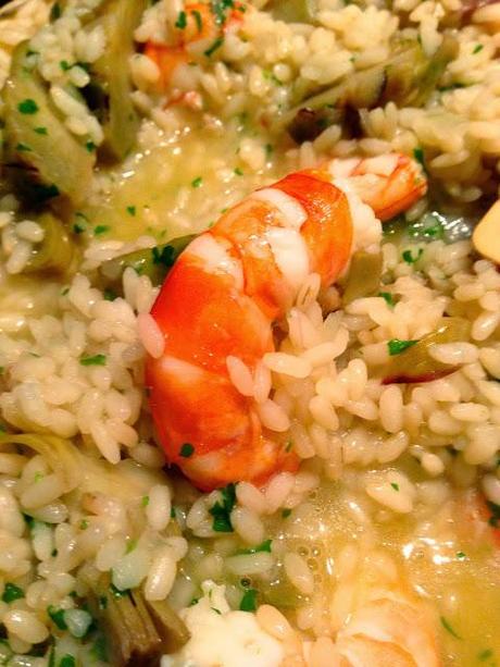 RISOTTO CON GAMBERI ROSSI E CARCIOFI