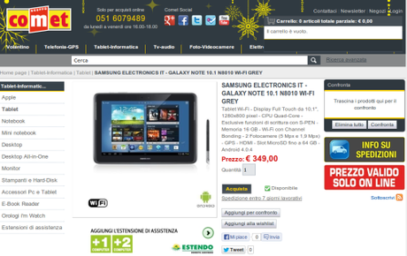 Offerta Samsung Galaxy Note 10.1 2013 Edition