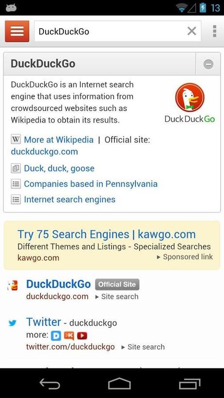  DuckDuckGo: Come navigare anonimi anche da smartphone o tablet Android