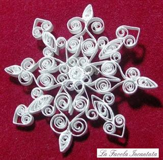 Fiocchi di neve quilling per Natale