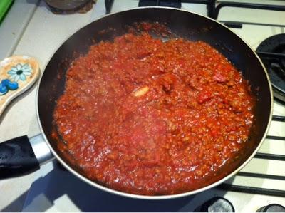 Polenta al sugo con carne macinata