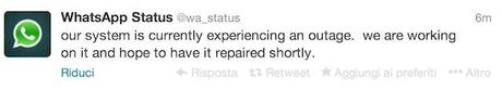 WhatsApp off line non funziona problemi con i server Servizio di messaggistica K.O.