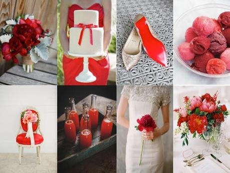 red inspired wedding