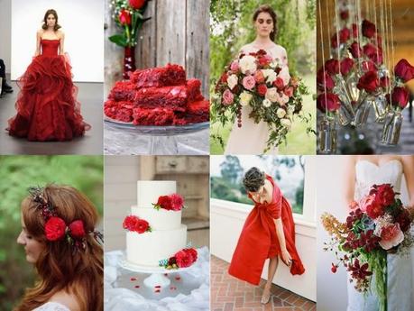 red inspired wedding