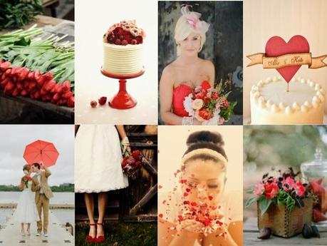 red inspired wedding