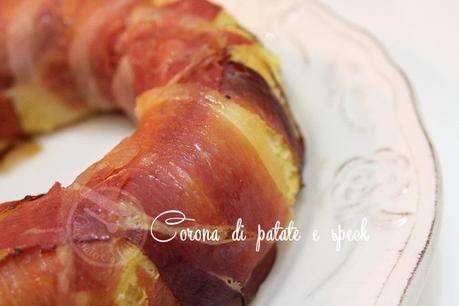 corona di patate e speck