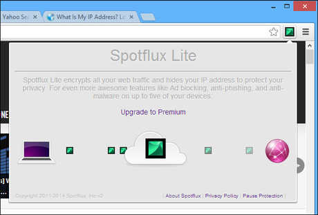 Spotflux Safe Browsin Spotflux Safe Browsing, una VPN gratis per Google Chrome per navigare anonimi su internet