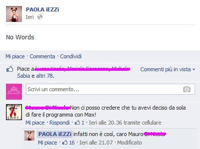 Paola Iezzi non ci sta: senza parole per l’intervista di Chiara a Verissimo