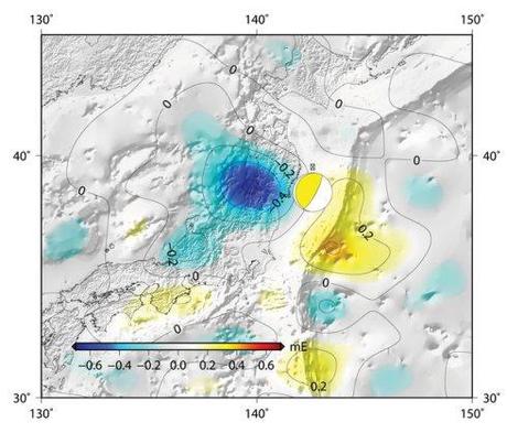 Variazioni locali del campo gravitazionale nella zona del terremoto del 2011 in Giappone. 