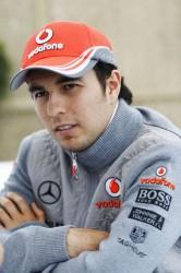 Sergio Perez relaxes