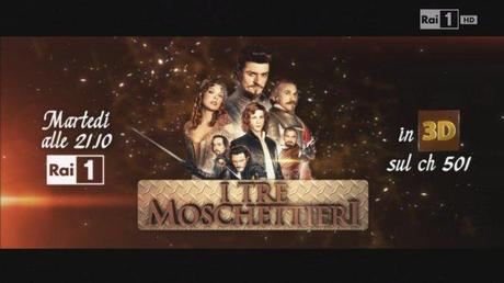 I Tre Moschettieri stasera su Rai 1 e su Rai HD in formato 3D (canale 501 DTT)