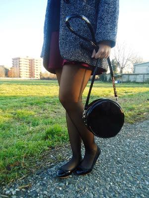 cold day and a burgundy wheel skirt