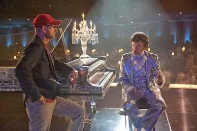 Behind the candelabra