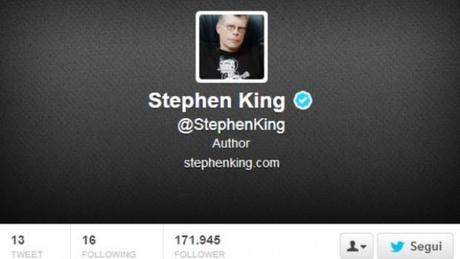 stephen king sbarca su twitter